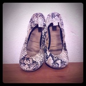 Snake print flats size 8